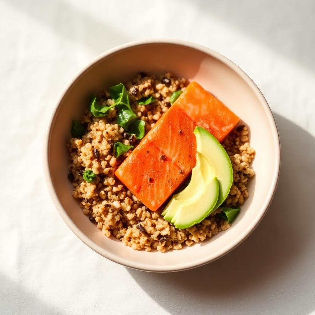 Wild Salmon Bowl — organic meal prepared by Milly Market in Dallas